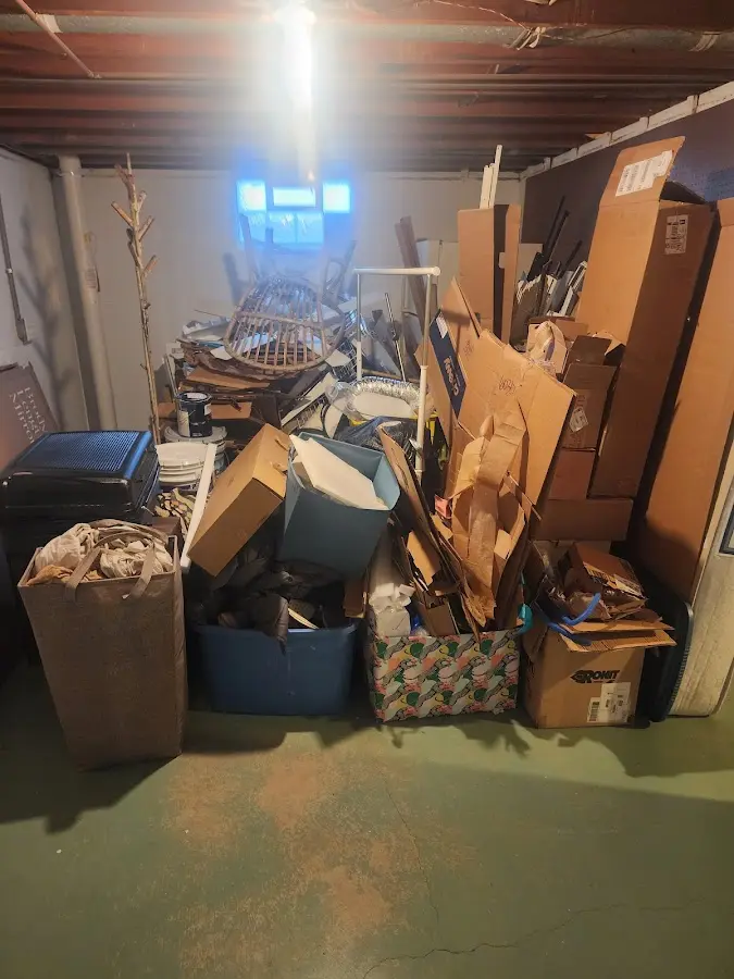 Roll-off dumpster container at job site for 8 Yard Dumpster Rental in North Manchester